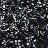 DBMC0001 Gunmetal Colour 10/0 Cut Miyuki Delica Beads Code 0001, 5.2gm approx. DBMC0001 Gunmetal Colour 10/0 Cut Miyuki Delica Beads Code 0001, 5.2gm approx.